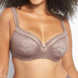 Cacique Lightly Lined Balconette Lace Bra Size 40G